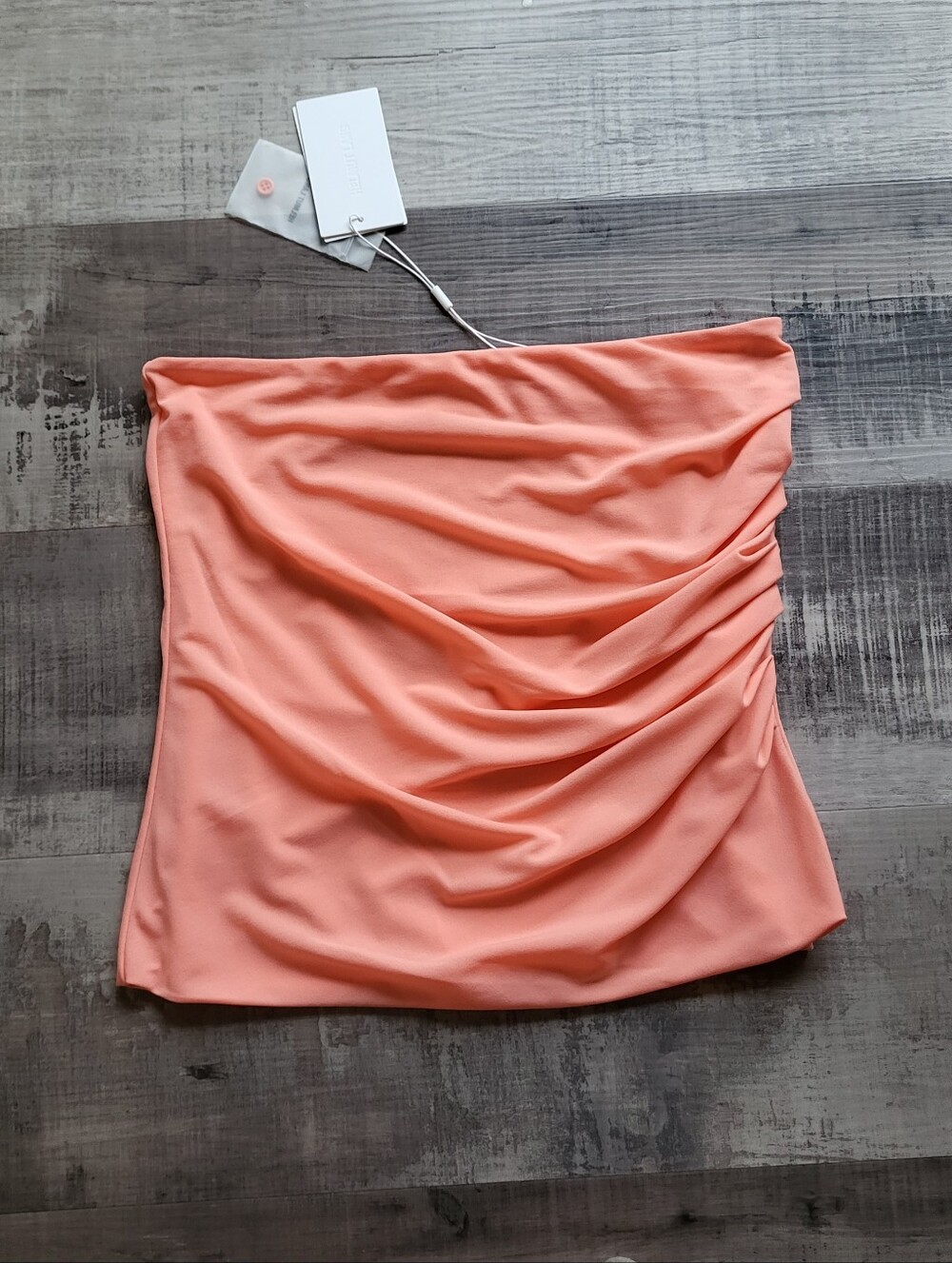 Helmut Lang Women's Sleeveless Tube Top Coral Medium NWT